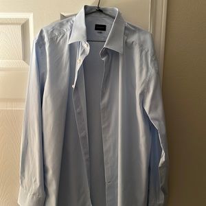 ZEGNA Blue Dress Shirt 17.5 Size